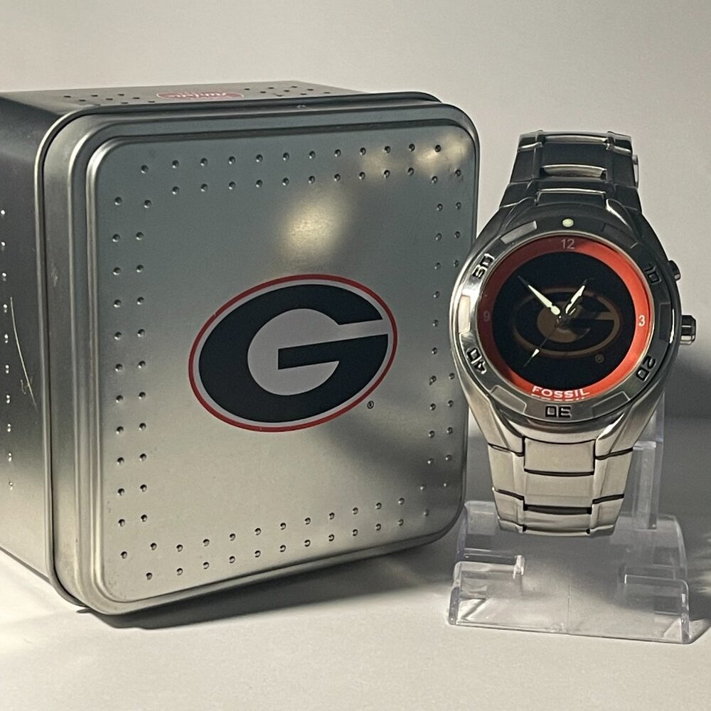 Georgia Bulldogs NCAA Stainless-Steel Keleido Watch by Fossil NEW (RARE)